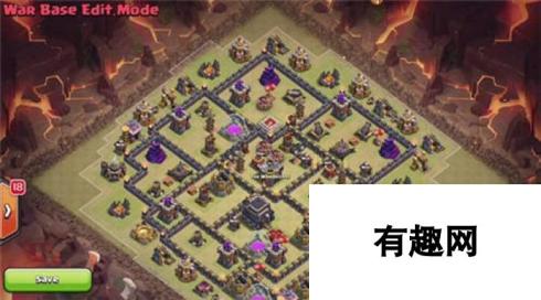 部落冲突COC9本部落战阵型分享