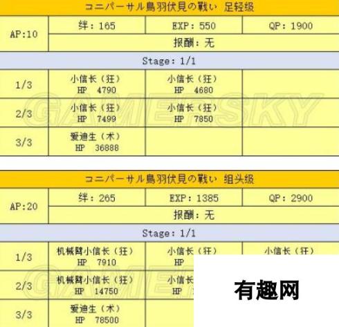 命运冠位指定fgo明治维新周回副本敌人与掉落表