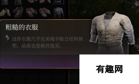 《博德之门3》粗糙的衣服介绍